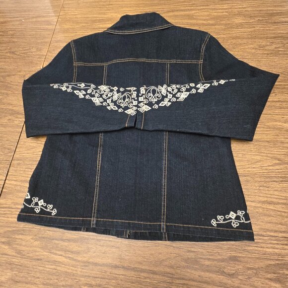 GREAT CAVALIER Women's Vintage Bedazzled Denim L/S Jacket - Size Medium - Picture 8 of 15